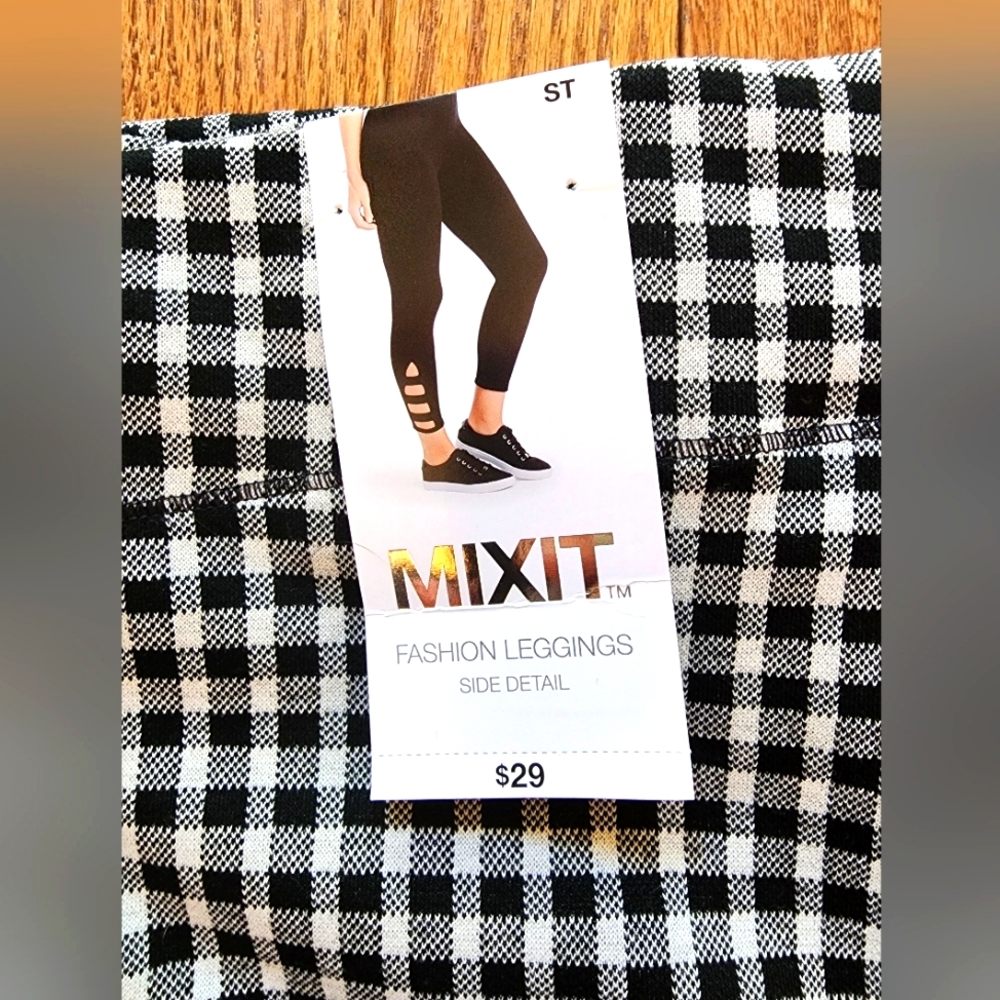Mixit Check-plaid Leggings Brand New